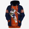Chicago Bears Khalil Mack Ncaa Football Anniversary 3D All Over Print Hoodie Zip up Hoodie 1