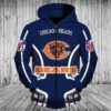Chicago Bears NFL 3D All Over Print Zip Up Hoodie 1