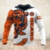 Chicago Bears Team 3D All Over Print Zip Up Hoodie 1