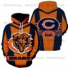 Chicago Bears Team 3D Printed Pull Over Zip Up Hoodie 1