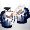 Chicago Bears Team Skull 3D All Over Print Zip Up Hoodie 1