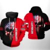 Cincinnati Bearcats NCAA US Flag Skull 3D All Over Print Hoodie Zip up Hoodie 1