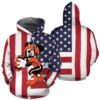 Cincinnati Bengals Disney Mickey 3D All Over Print Zip Up Hoodie 1