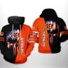 Cincinnati Bengals NFL US Flag Skull Team 3D All Over Print Zip up Hoodie Option 1