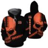 Cincinnati Bengals Skull 3D Hoodie Zip Hoodie NFL 3D All Over Print Hoodie Zip Hoodie 1