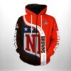 Cleveland Browns American Football Team NFL 3D All Over Print Zip up Hoodie Option 1