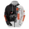 Cleveland Browns Iron Maiden NFL 3D All Over Print Zip up Hoodie Option 1