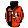 Cleveland Browns Mickey Mouse 3D Hoodie Zip Hoodie NFL 3D All Over Print Hoodie Zip Hoodie 1