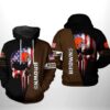 Cleveland Browns Nfl Us Flag Skull Team 3D All Over Print Zip Up Hoodie Option Cleveland Browns NFL US Flag Skull Team 3D All Over Print Zip up Hoodie Option 1