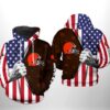 Cleveland Browns Nfl Us Flag Team 3D All Over Print Zip Up Hoodie Option Cleveland Browns NFL US Flag Team 3D All Over Print Zip up Hoodie Option 1