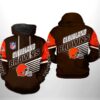 Cleveland Browns Personalized Custom Name Number Nfl 3D All Over Print Zip Up Hoodie Option. Cleveland Browns Personalized Custom Name Number NFL 3D All Over Print Zip up Hoodie Option. 1