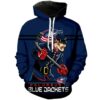 Columbus Blue Jackets Hoodie Mascot 3D Printed Gifts for Fans 1