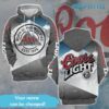 Coors Light Hoodie 3D Water Effect Custom Name Beer Lovers Gift Coors Light Hoodie 3D Water Effect Custom Name Beer Lovers Gift 0
