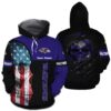 Custom Baltimore Ravens Custom Design Personalized 3D All Over Print Zip Hoodie Perfect Gift for NFL Fans 1