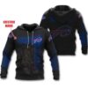 Custom Mascot Design Buffalo Bills 3D All Over Print Zip Hoodie Personalize with Your Name 1