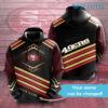 Custom Name 49ers Hoodie 3D Hexagon Metal Texture San Francisco 49ers Gift 0