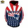 Customized 3D Printed New England Patriots Hoodie with American Football Hooded Sweatshirt 1