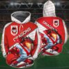 Customized 3D Printed St. George Illawarra Dragons Hoodie Nrl Zip Up Hoodie Customized 3D Printed St. George Illawarra Dragons Hoodie NRL Zip Up Hoodie 1
