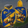 Customized 3D Printed West Coast Eagles Hoodie AFL Zip Up Hoodie 1