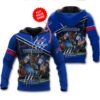 Customized Buffalo Bills 3D All Over Print Zip Hoodie with Mascot Catching Ball 1