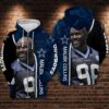 Dallas Cowboys Maliek Collins Nfl 3D All Over Print Hoodie With Zip Up Dallas Cowboys Maliek Collins NFL 3D All Over Print Hoodie with Zip up 1
