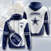 Dallas Cowboys NFL 3D All Over Printed Zip Up Hoodie 1
