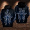 Dallas Cowboys Nfl Football Black 3D All Over Print Hoodie With Zip Up Dallas Cowboys NFL Football Black 3D All Over Print Hoodie with Zip up 1