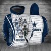Dallas Cowboys NFL Legends 3D All Over Print Zip Up Hoodie Option 1