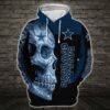 Dallas Cowboys Nfl Skull 3D All Over Print Hoodie Dallas Cowboys NFL Skull 3D All Over Print Hoodie 1