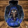 Dallas Cowboys NFL Skull 3D Printed Pullover Zip Up Hoodie 1