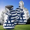 Dallas Cowboys Team Water Color Unisex 3D All Over Print Zip Up Hoodie Option 1