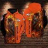 Denver Broncos NFL Football Fire 3D All Over Print Zip up Hoodie A Bold Statement Piece 1