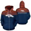 Denver Broncos NFL Men and Women 3D All Over Print Zip up Hoodie Show Your Team Spirit in Style 1