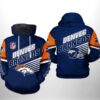 Denver Broncos NFL Team All Over Print Hoodie with Zipper 1