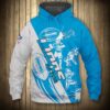 Detroit Lions Cartoon Player Cute All Over Print Hoodie with Zipper 1
