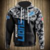 Detroit Lions Military 3D All Over Print Zip up Hoodie 1