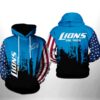 Detroit Lions NFL Team US 3D All Over Print Zip up Hoodie Option 1