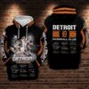 Detroit Tigers NFL Football Anniversary 3D All Over Print Zip up Hoodie Option 1
