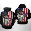 East Carolina Pirates NCAA US Flag 3D All Over Print Hoodie Zip up Hoodie 1