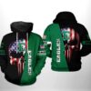 Eastern Michigan Eagles Ncaa Us Flag Skull 3D All Over Print Hoodie, Zip-Up Hoodie Eastern Michigan Eagles NCAA US Flag Skull 3D All Over Print Hoodie Zip up Hoodie 1