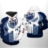 Edmonton Oilers Nhl Team Skull 3D All Over Print Zip Up Hoodie Edmonton Oilers NHL Team Skull 3D All Over Print Zip up Hoodie 1