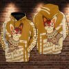 Frenchie NFL Football Brocade 3D All Over Print Zip up Hoodie Option 1