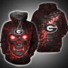 Georgia Bulldogs Skull Fire Eyes 3D All Over Print Zip Hoodie Gifts For Ncaa Fans Georgia Bulldogs Skull Fire Eyes 3D All Over Print Zip Hoodie Gifts For NCAA Fans 1