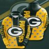 Green Bay Packers NFL 3D Logo All Over Print Hoodie with Zipper 1