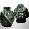 Green Bay Packers NFL Camo Team 3D All Over Print Hoodie with Zipper 1