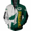 Green Bay Packers Zip Up Hoodie Skull Gifts for Fans 1