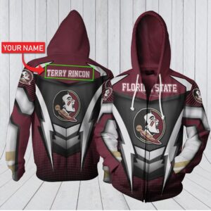 HA 3D07CT039 Florida State Personalized 3D All Over Print Zip Hoodie Gifts For NCAA Fans 1
