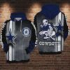 Horse Dallas Cowboys NFL 3D All Over Print Zip up Hoodie Options 1