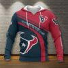 Houston Texans Blue And Red 3D All Over Print Zip Up Hoodie, Personalized Nfl Hoodie Houston Texans Blue and Red 3D All Over Print Zip Up Hoodie Personalized NFL Hoodie 1