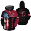 Houston Texans Custom Design Personalized 3D All Over Print Zip Up Hoodie Personalized NFL Hoodie 1